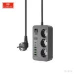Multiprise 9-en-1 à Charge Rapide 3000W-16A - 4 Port USB + 2 Ports USB-C + 3 Prises