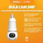 IMOU BULB CAM (2K) 3 MP E27 - Caméra de sécurité Wi-Fi panoramique PT – Image 3