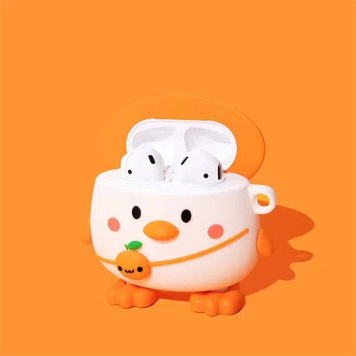 Pochette pour Airpods (1-2-3ème Gen – Pro) – Canard Orange – Image 2