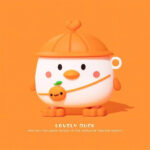 Pochette pour Airpods (1-2-3ème Gen – Pro) – Canard Orange