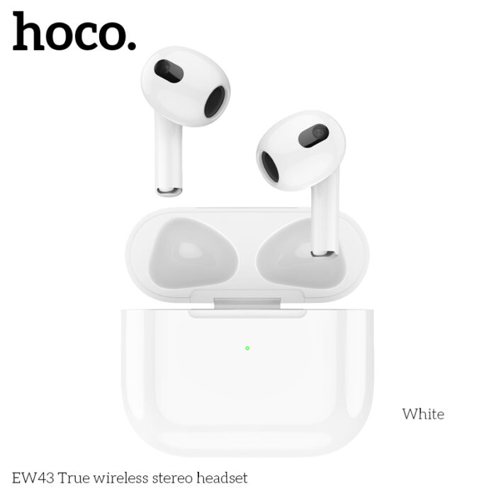 Airpods (3ᵉ génération) - Bluetooth - HOCO (EW 43) - Blanc – Image 1