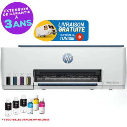 Imprimante HP Smart Tank 585 COULEUR 3EN1 / WIFI + 6 Bouteilles d'encre HP