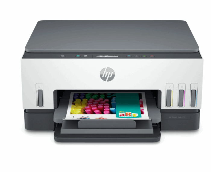 Imprimante tout-en-un HP Smart Tank 670 + 6 Bouteilles D'encres – Image 1