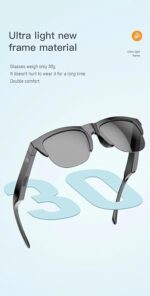 Lunettes de Soleil Connectées Bluetooth avec Son Stéréo et Protection UV – Écouteurs intégrés sans fil – Image 2