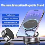 Support Téléphone Pliable Magnétique 3 Axes Rotation 360° Design Compact et Stable