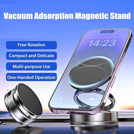 Support Téléphone Pliable Magnétique 3 Axes Rotation 360° Design Compact et Stable