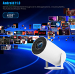 Projecteur Android 11.0 avec accès à plus de 4000 applications.