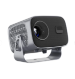 Projecteur compact avec un design moderne et une lentille visible.
