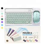 Clavier et souris sans fil en plusieurs couleurs avec boîte.