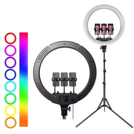ring-light-led-rgb-mj45-avec-trepied-21m-tunisie (1) RING LIGHT LED RGB MJ45 avec Trépied 2.1m – Image 1